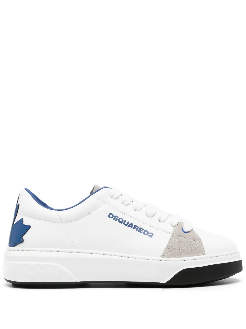 Dsquared2 Bumper Leather Sneakers In White