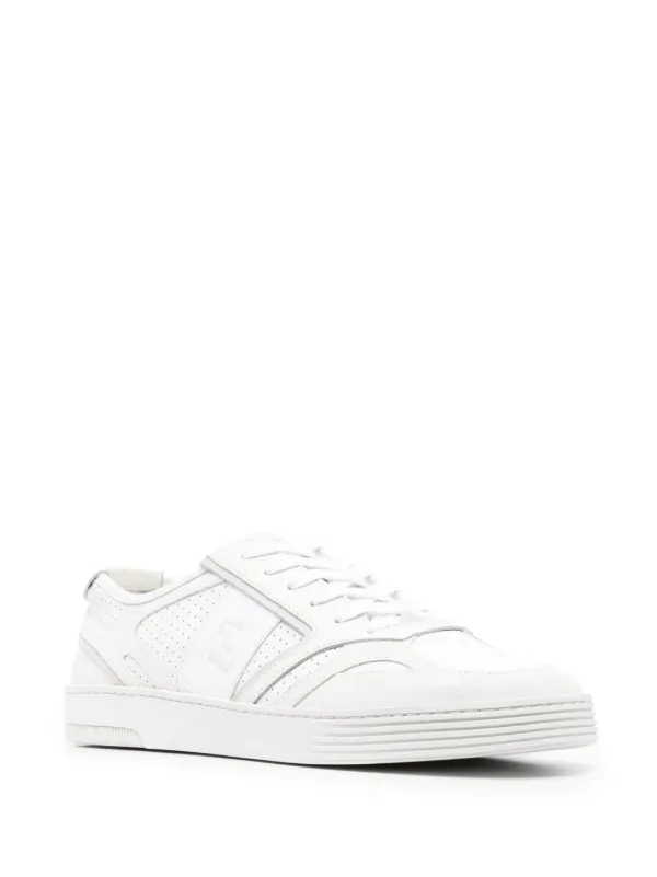 FENDI FF embroidered lace up Sneakers White FARFETCH IE