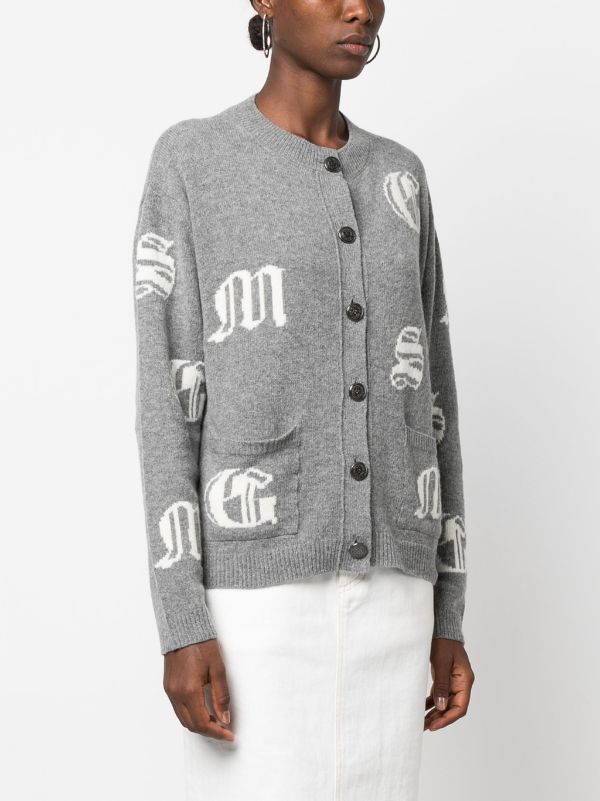 Monogram wool blend sweater - Msgm - Women