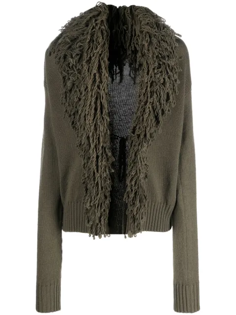 Blumarine fringed wool cardigan