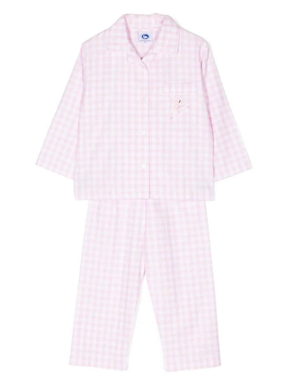 Trotters Margot Cotton Pyjama Set In Pink