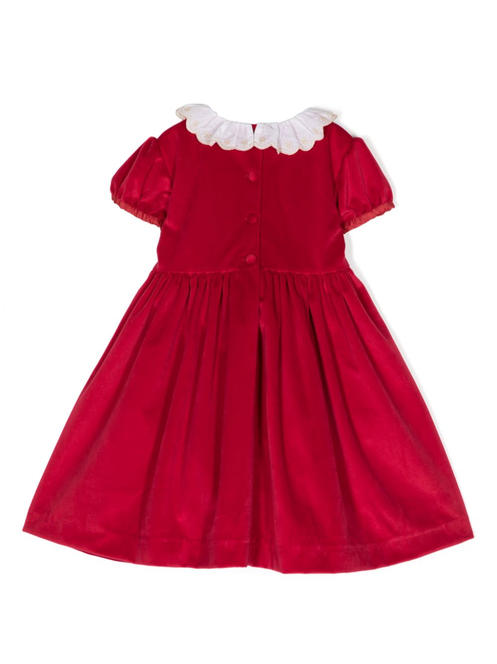 Trotters Octavia fluwelen jurk - Rood