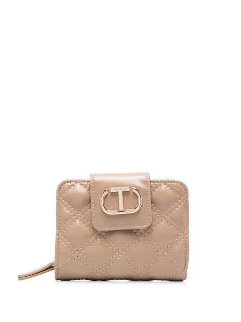 TWINSET logo-plaque quilted wallet