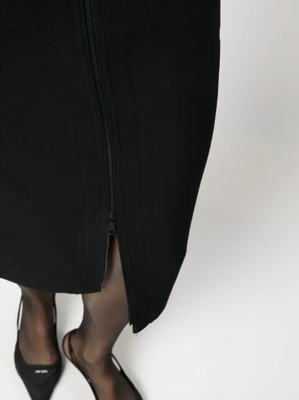 N°21 Women Mid Skirts 24IN2M0H01251599000 Black Nº21 Satin Midi Skirt | Black | FARFETCH