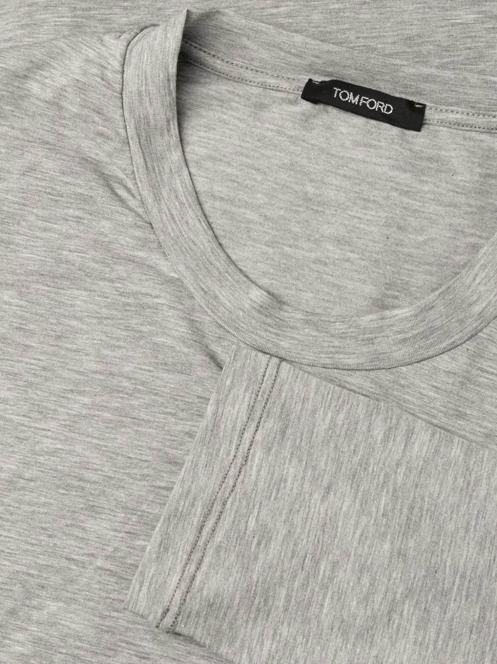 Shop Tom Ford Crew-neck Long-sleeve T-shirt In Grey