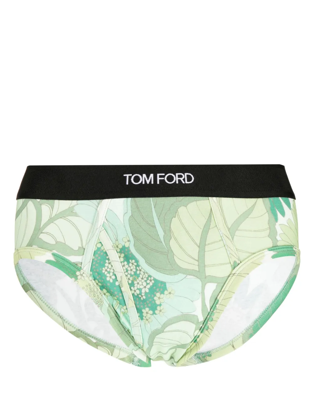 Tom Ford Logo Waistband Botanical Print Briefs Farfetch