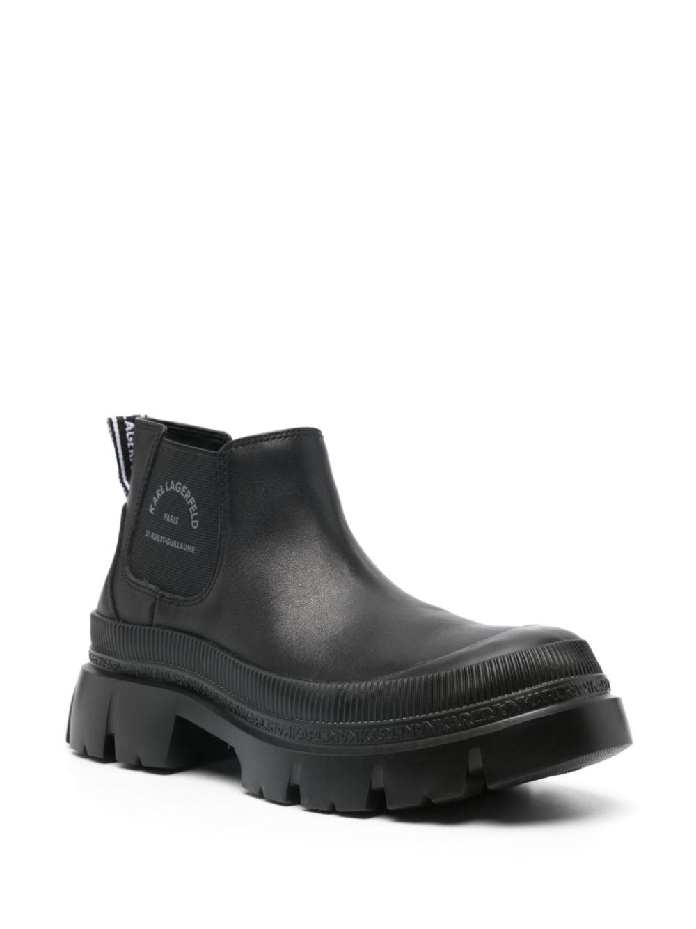 Shop Karl Lagerfeld Trekka Max Ankle Boots In Black