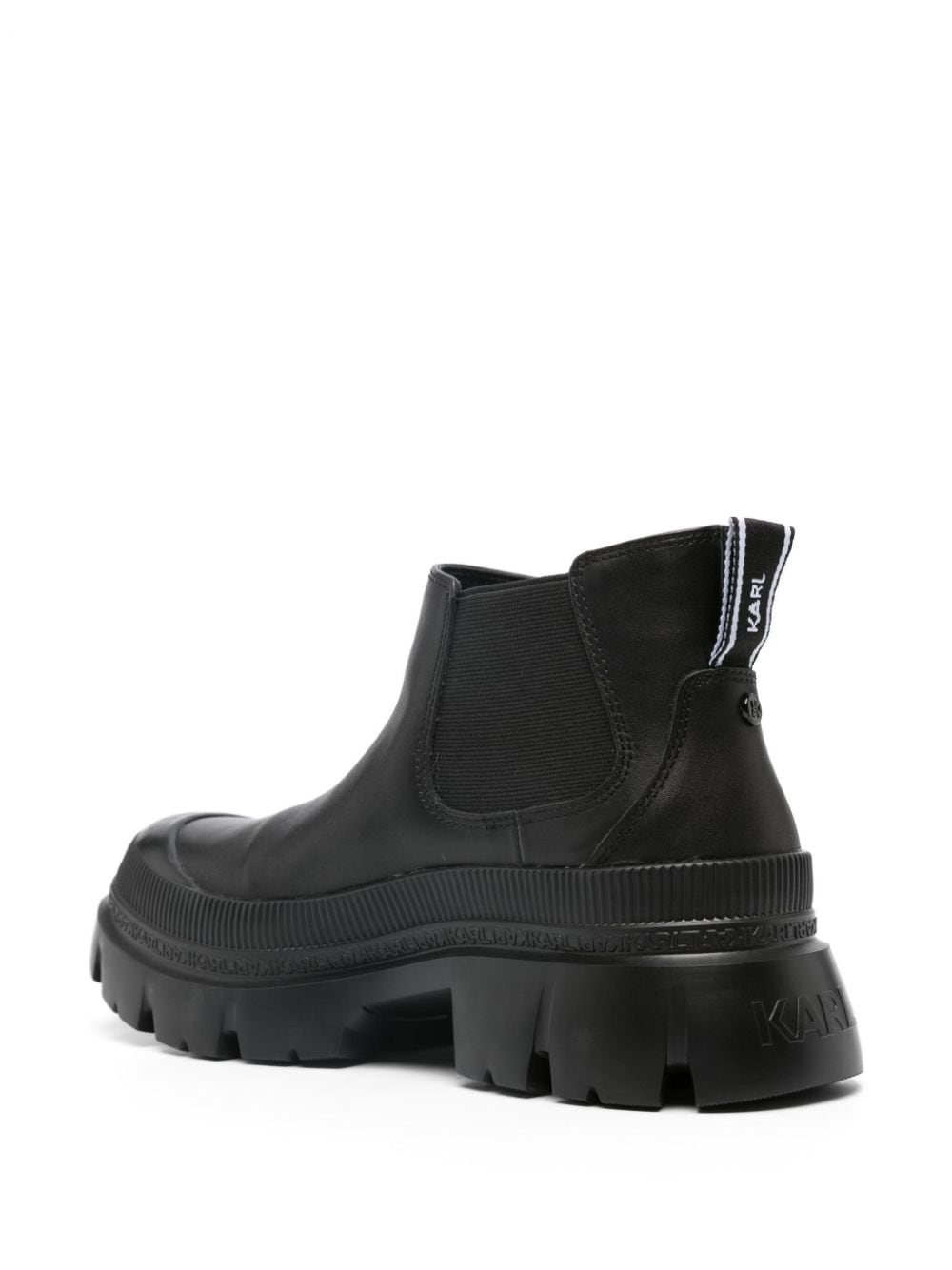 Shop Karl Lagerfeld Trekka Max Ankle Boots In Black