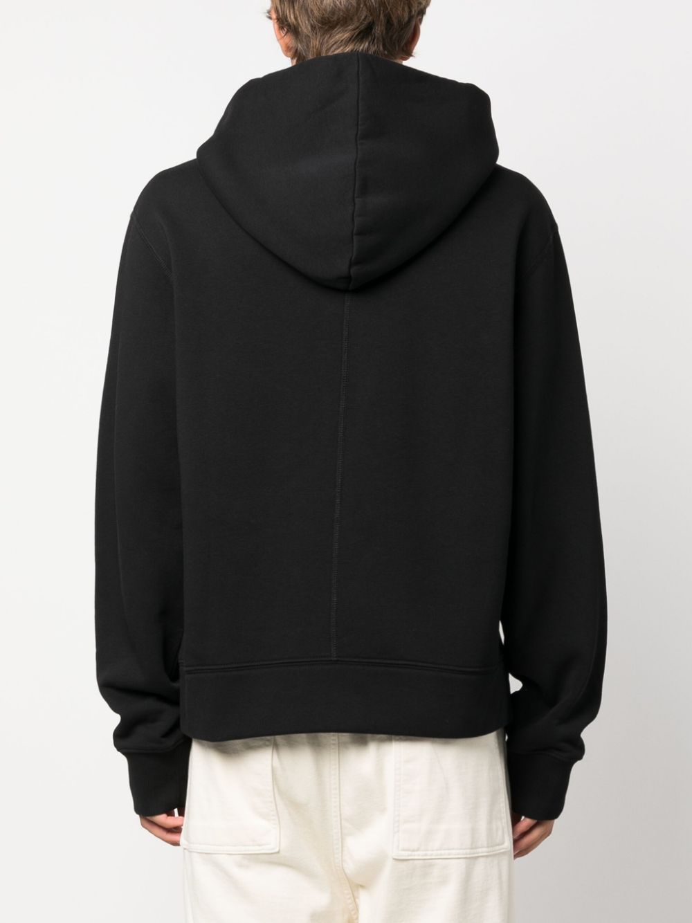 numbers-motif cotton hoodie
