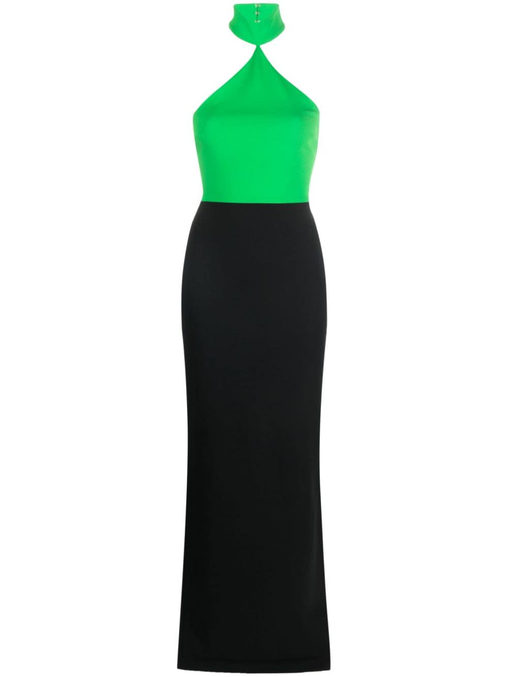 Solace London Two Tone Crepe Maxi Dress Farfetch 5003