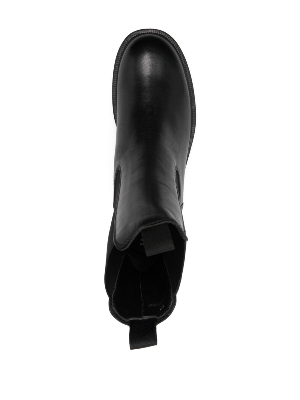 Shop Hogan Slip-on Leather Ankle Boots In Black