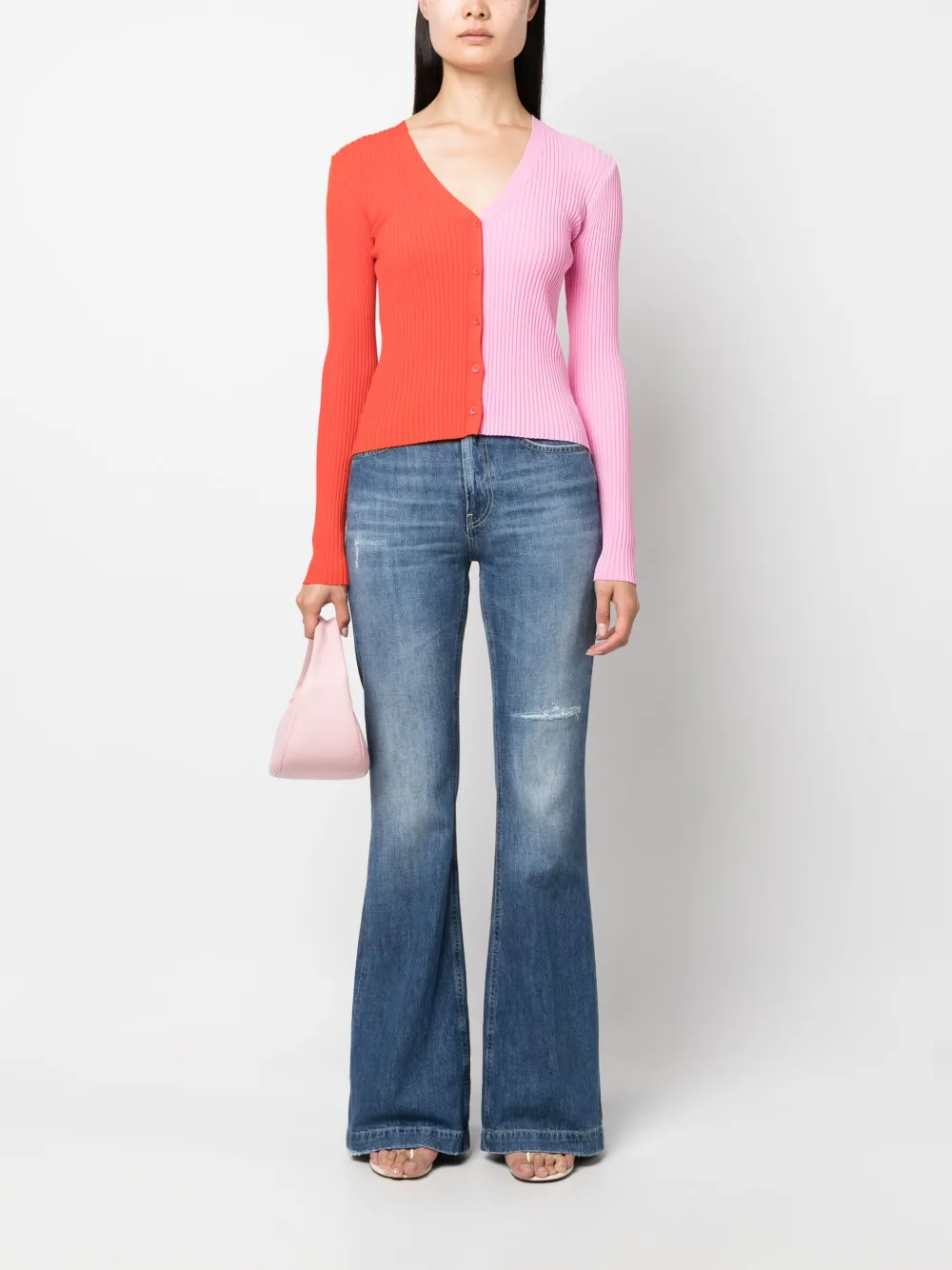 DONDUP flared high-waist jeans - Blauw