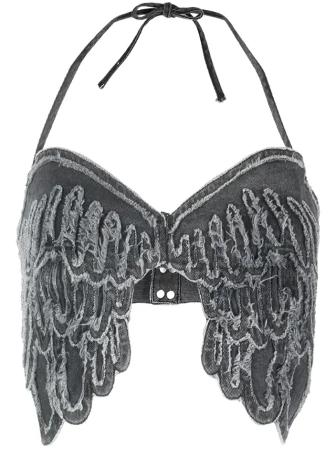 Blumarine wing-motif halterneck top