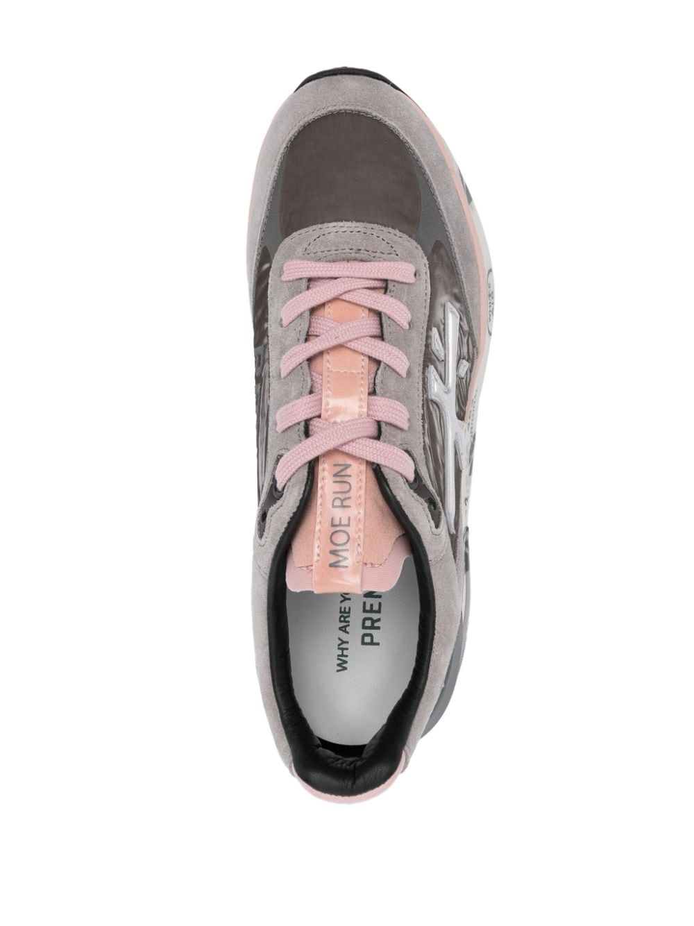 Shop Premiata Moerund Logo-patch Leather Sneakers In Grey