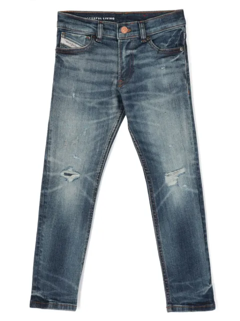 Diesel Kids mid-rise straight-leg jeans 