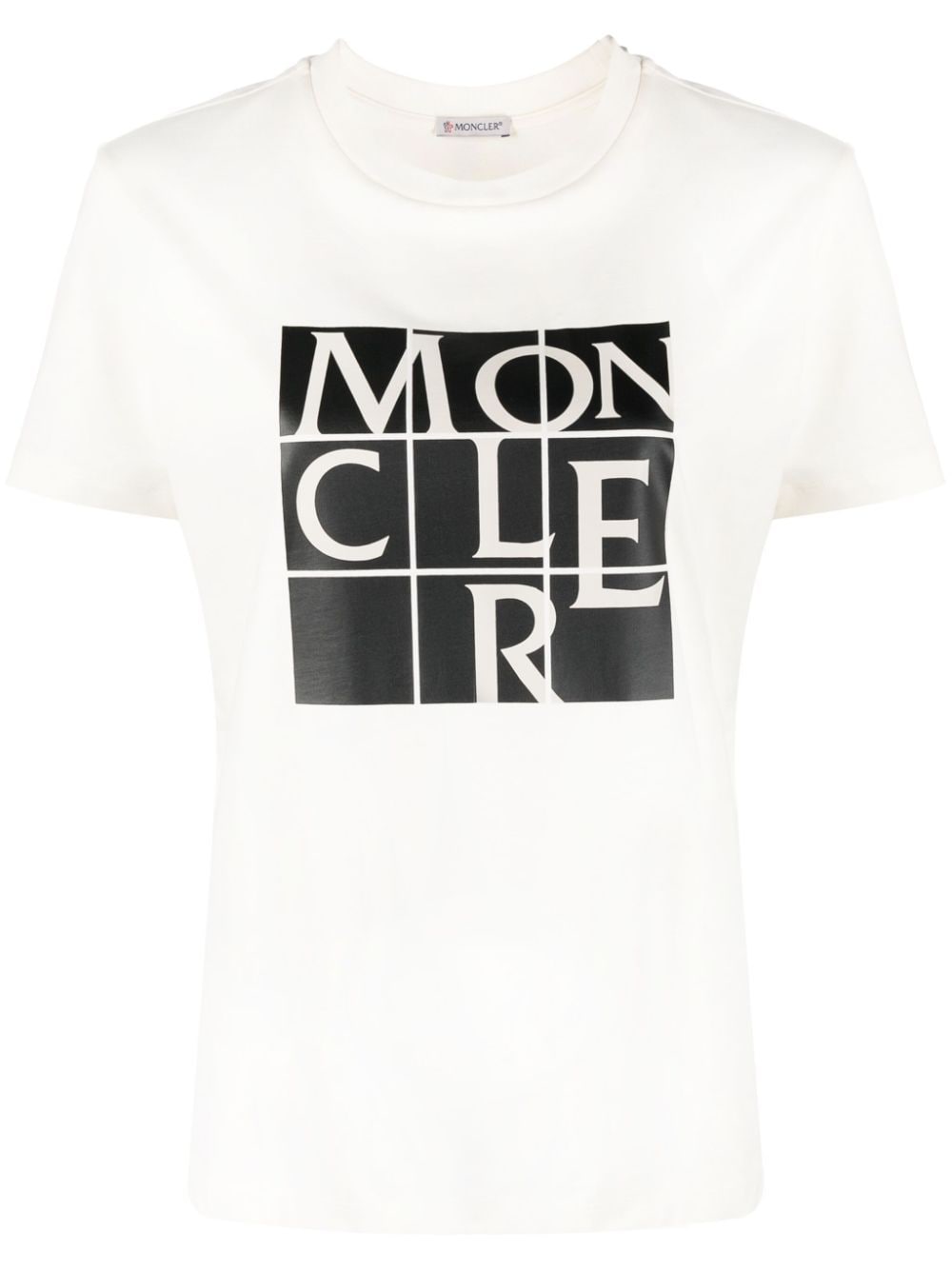 Moncler logo-print cotton T-shirt - Neutrals