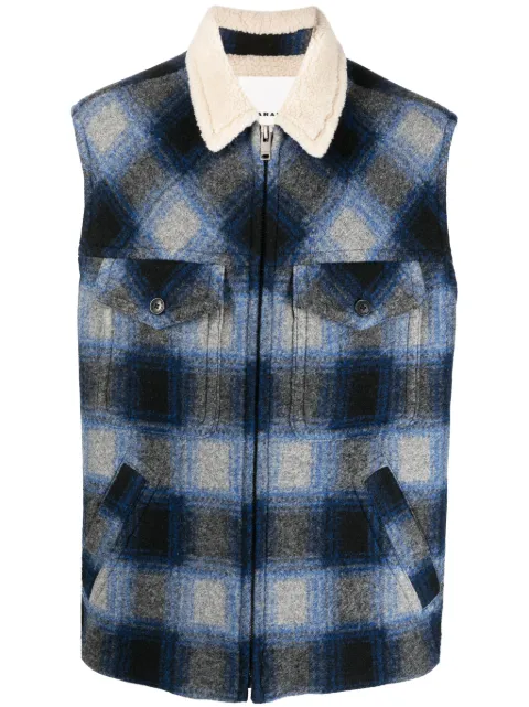 MARANT Kiran checked gilet