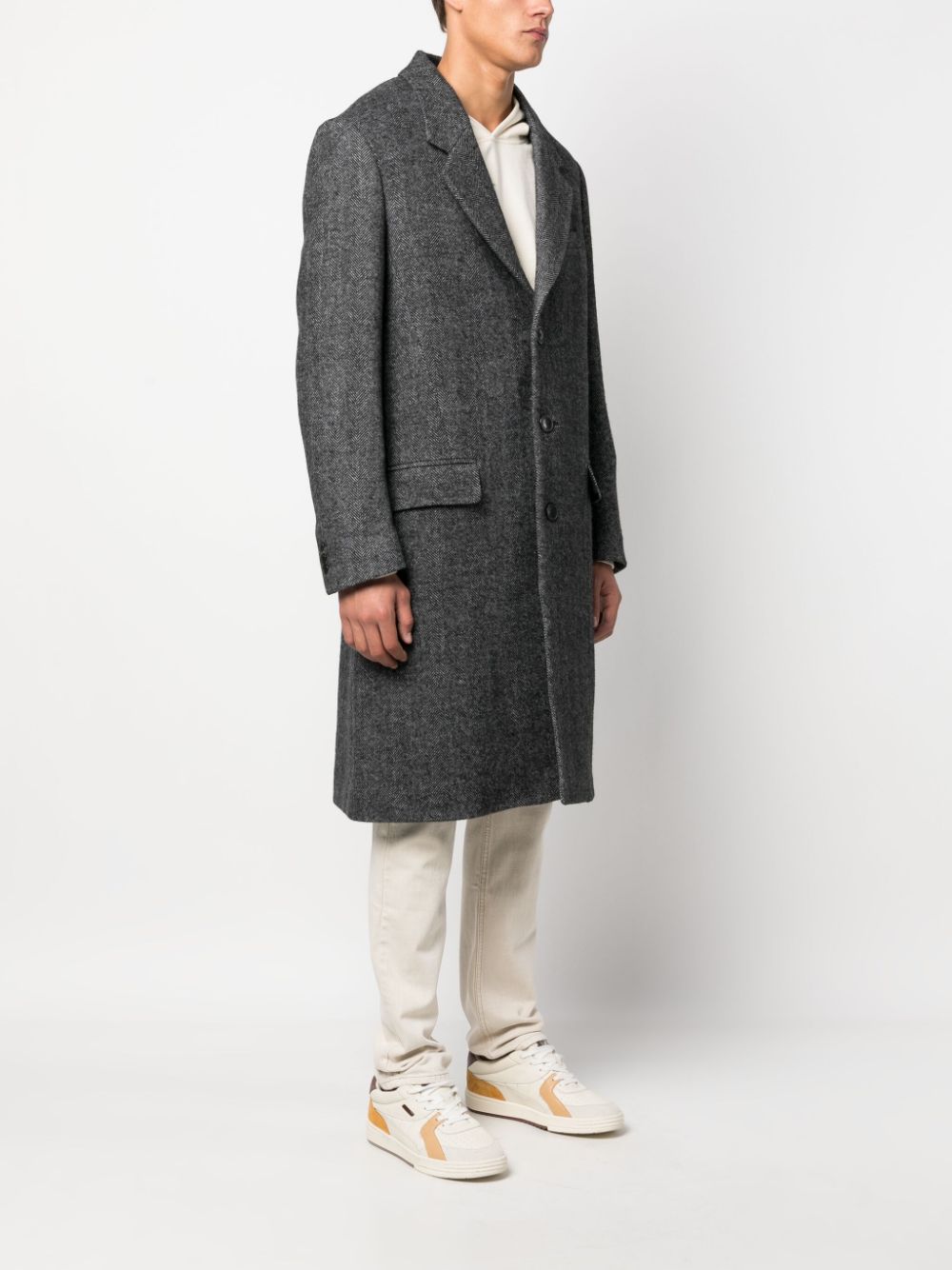 Shop Marant Johel Recycled Wool-blend Coat In Grey