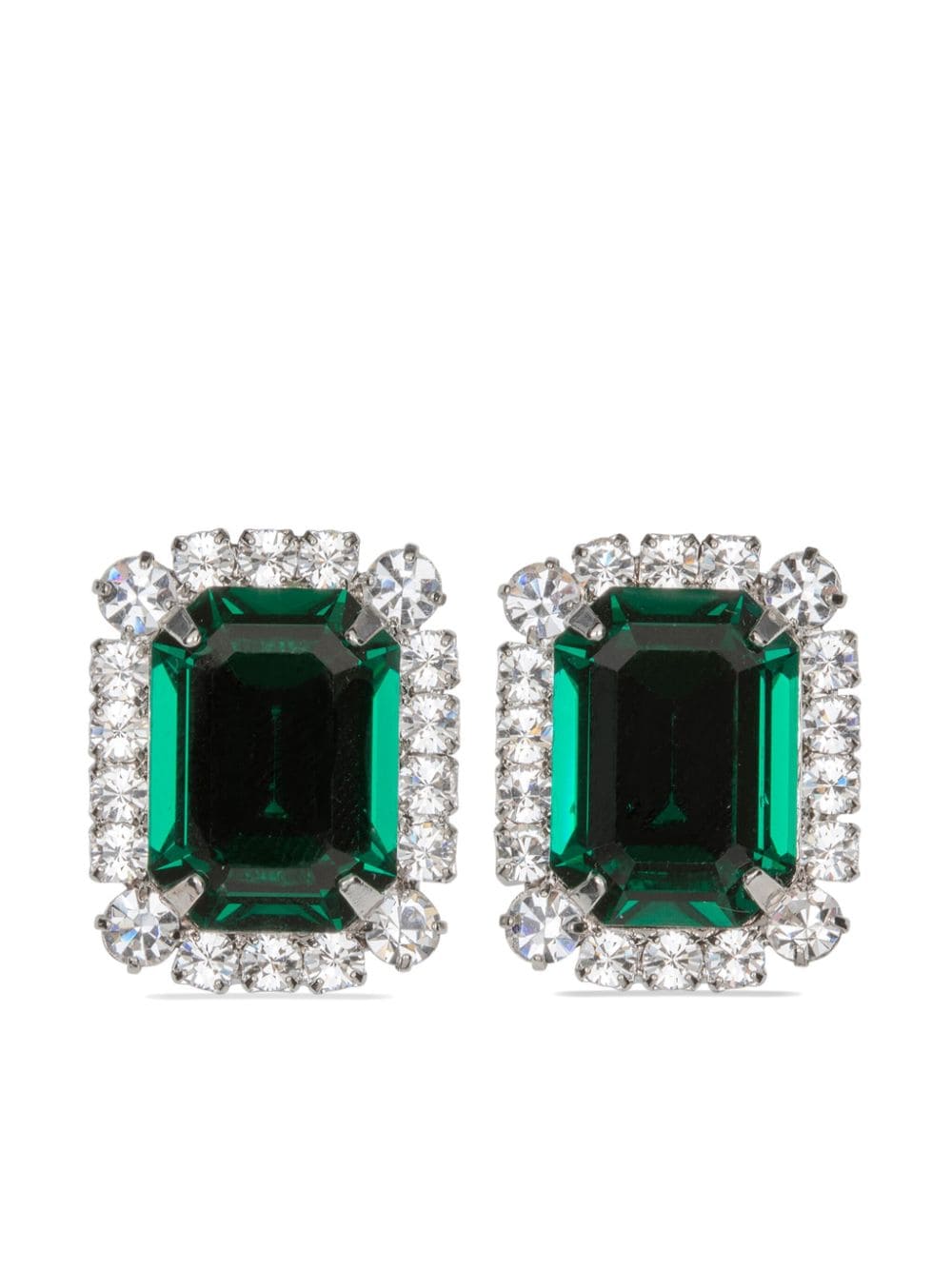 Jennifer Behr Diana Crystal-embellished Earrings In Green