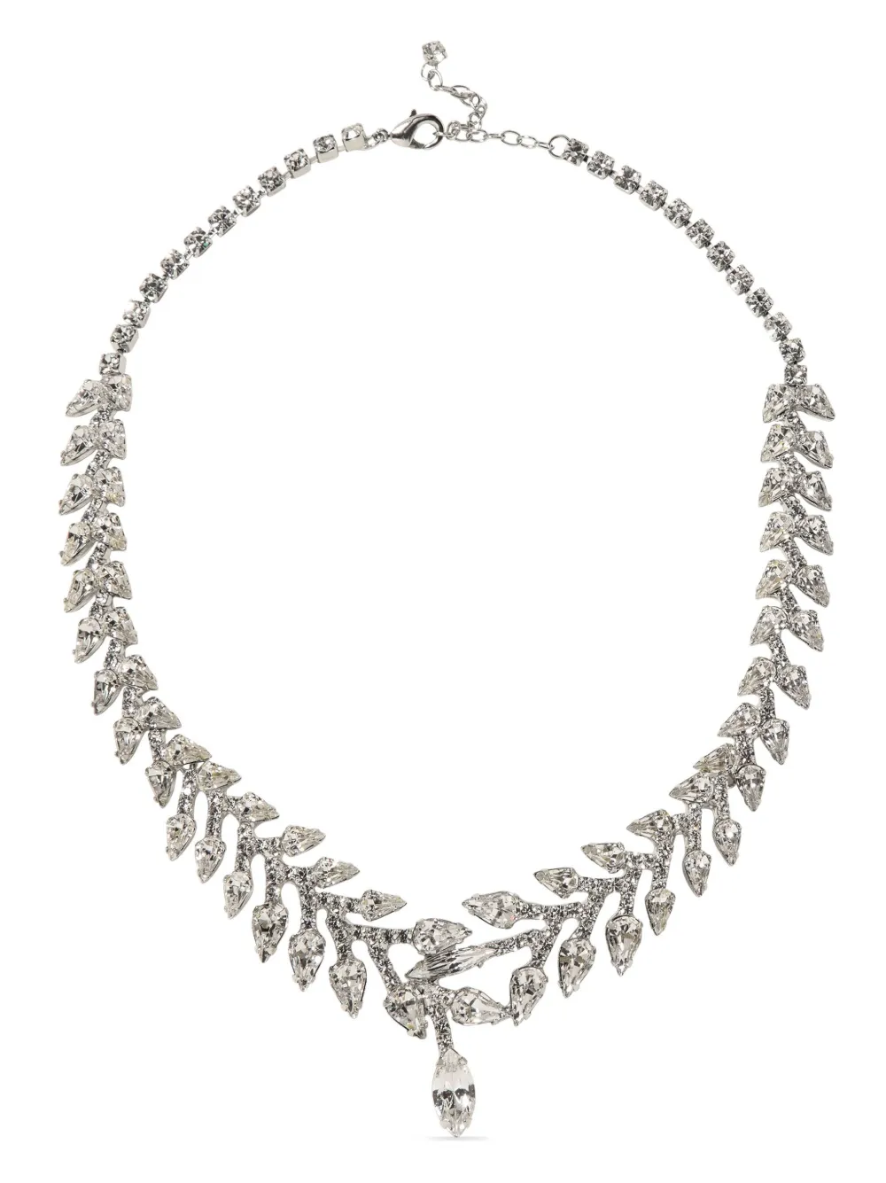 Jennifer Behr Arden Crystal Necklace In Silver