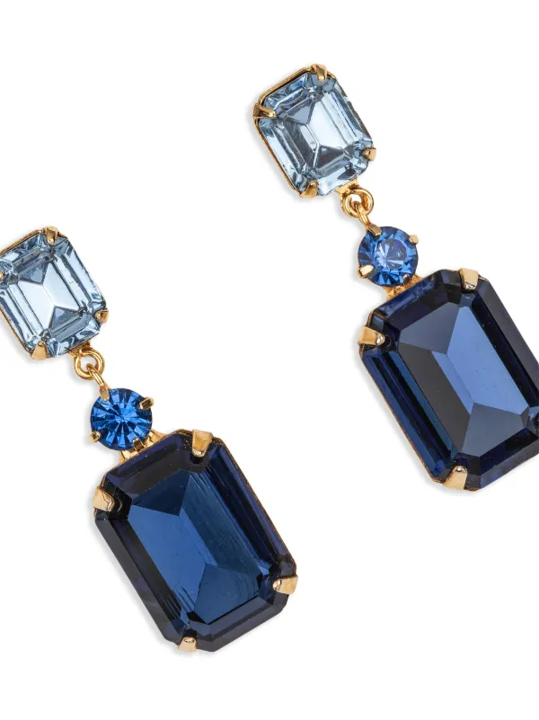 Jennifer Behr Justine Rectangle Earrings | Blue | FARFETCH