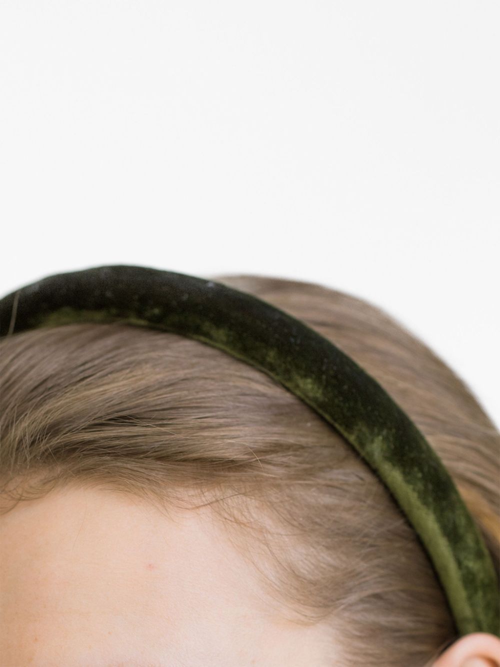 Jennifer Behr Tiana velvet headband - Green