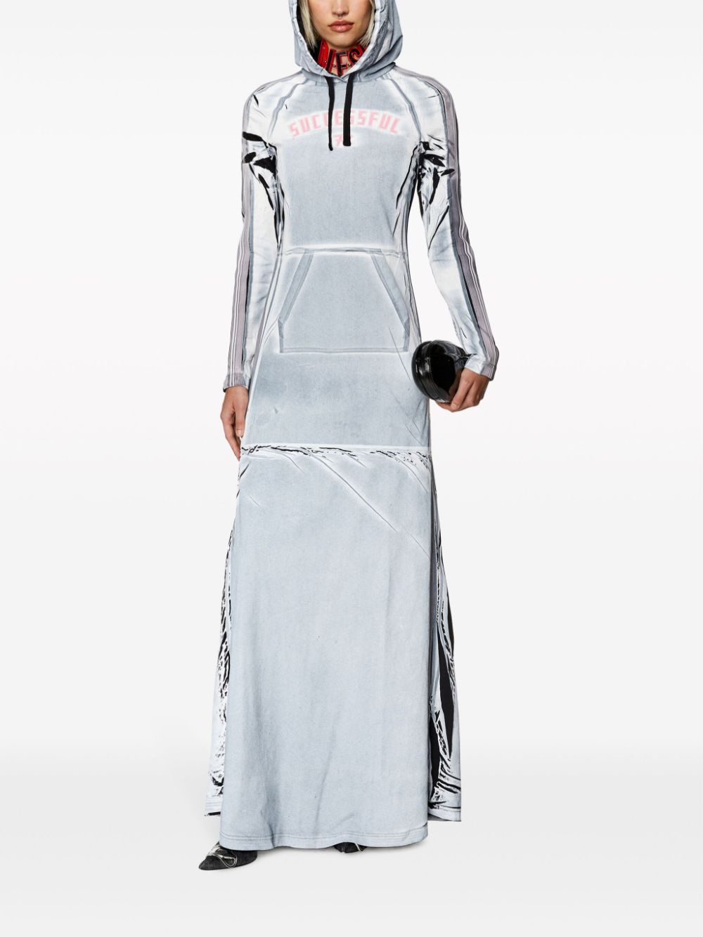 Diesel D-Aral hooded dress - Grijs