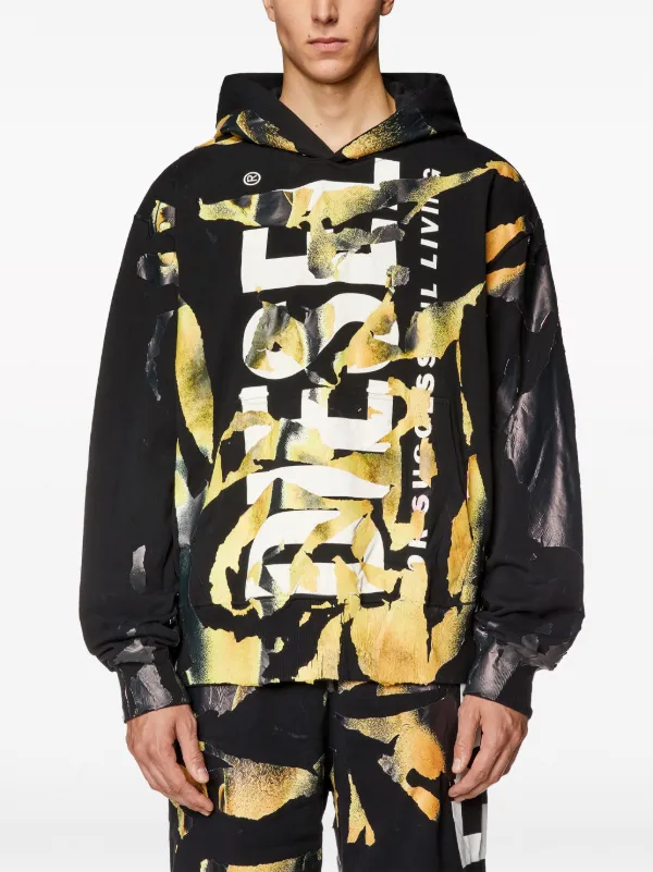 Diesel black 2024 gold hoodie