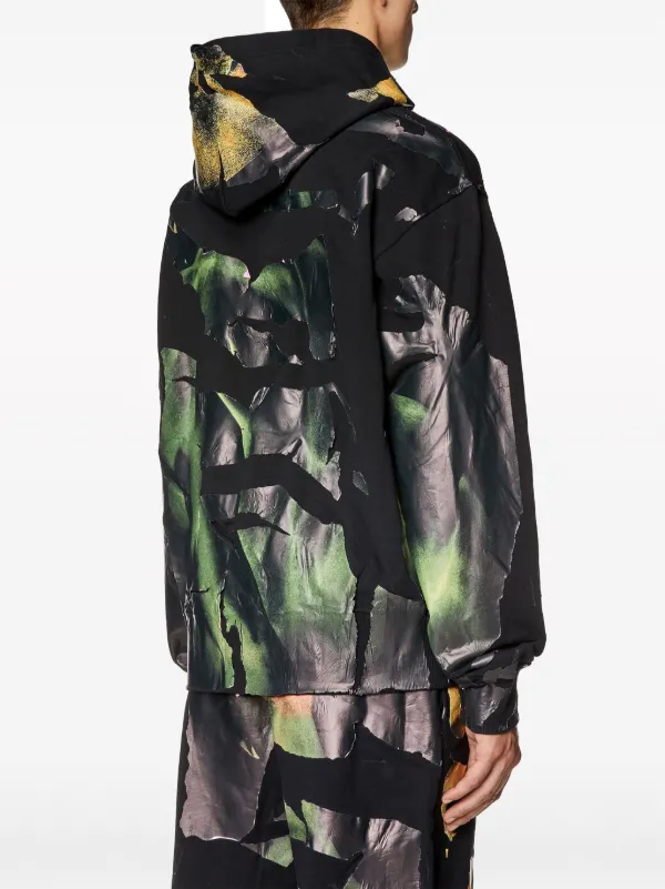 DIESEL S-MAC-HOOD-M1 コレクション モデル プリント パーカー Diesel S-Mac-M1 logo-print Hoodie | Yellow | FARFETCH