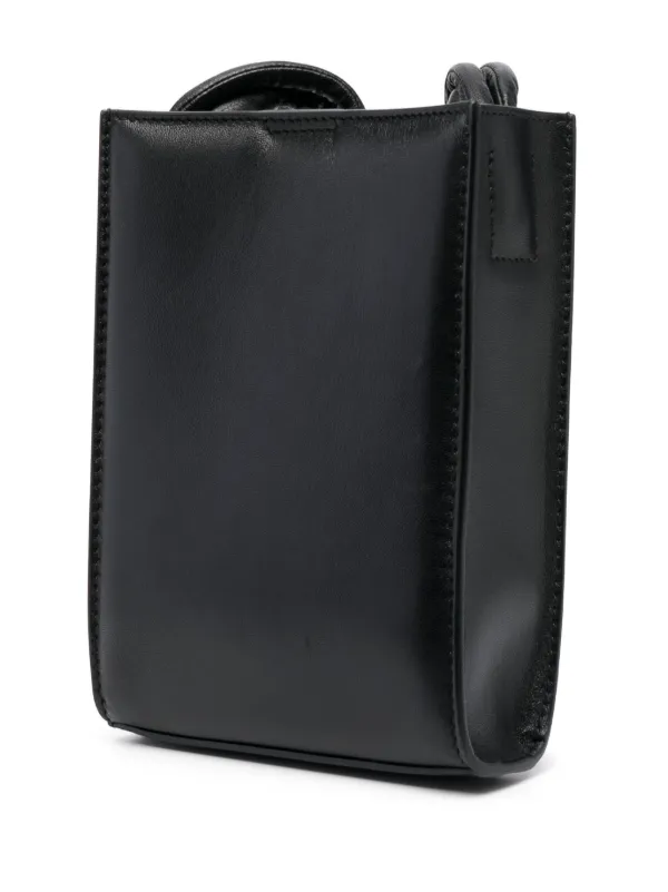 Jil Sander Small Tangle Leather Shoulder Bag | Black | FARFETCH