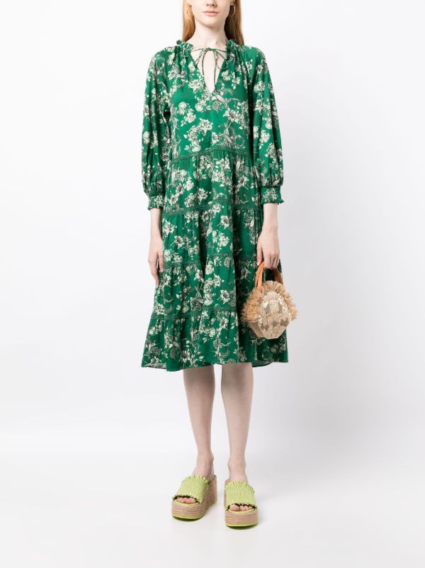 Alice and olivia green floral dress best sale