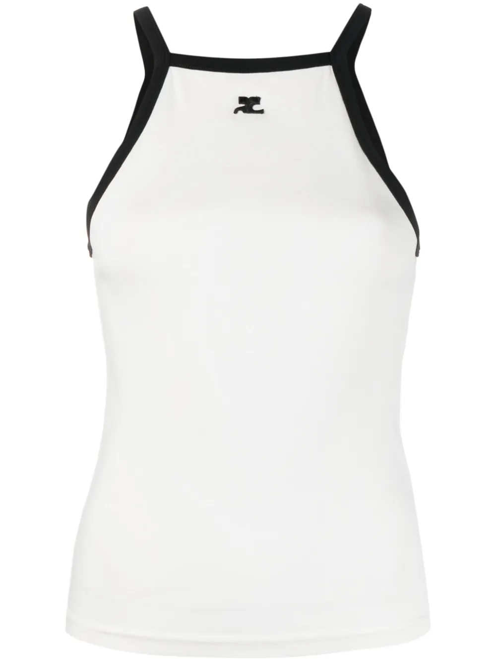 Courrèges Bumpy Contrast Mesh Tank Top - Farfetch