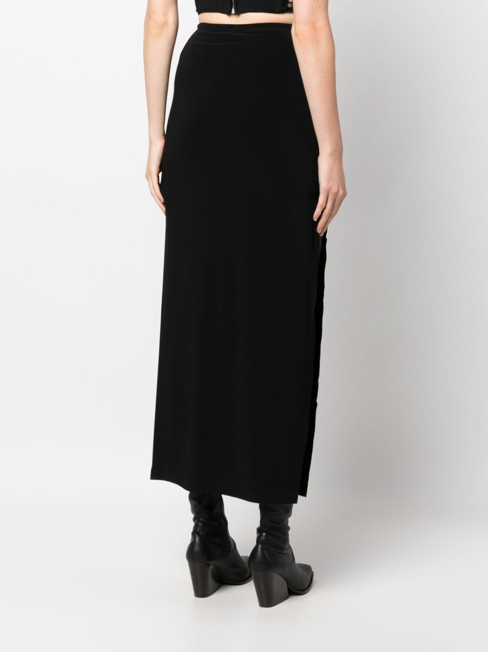 Norma Kamali side-slit Midi Skirt - Farfetch