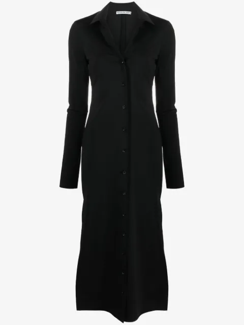 Alexander Wang embossed-logo midi shirtdress