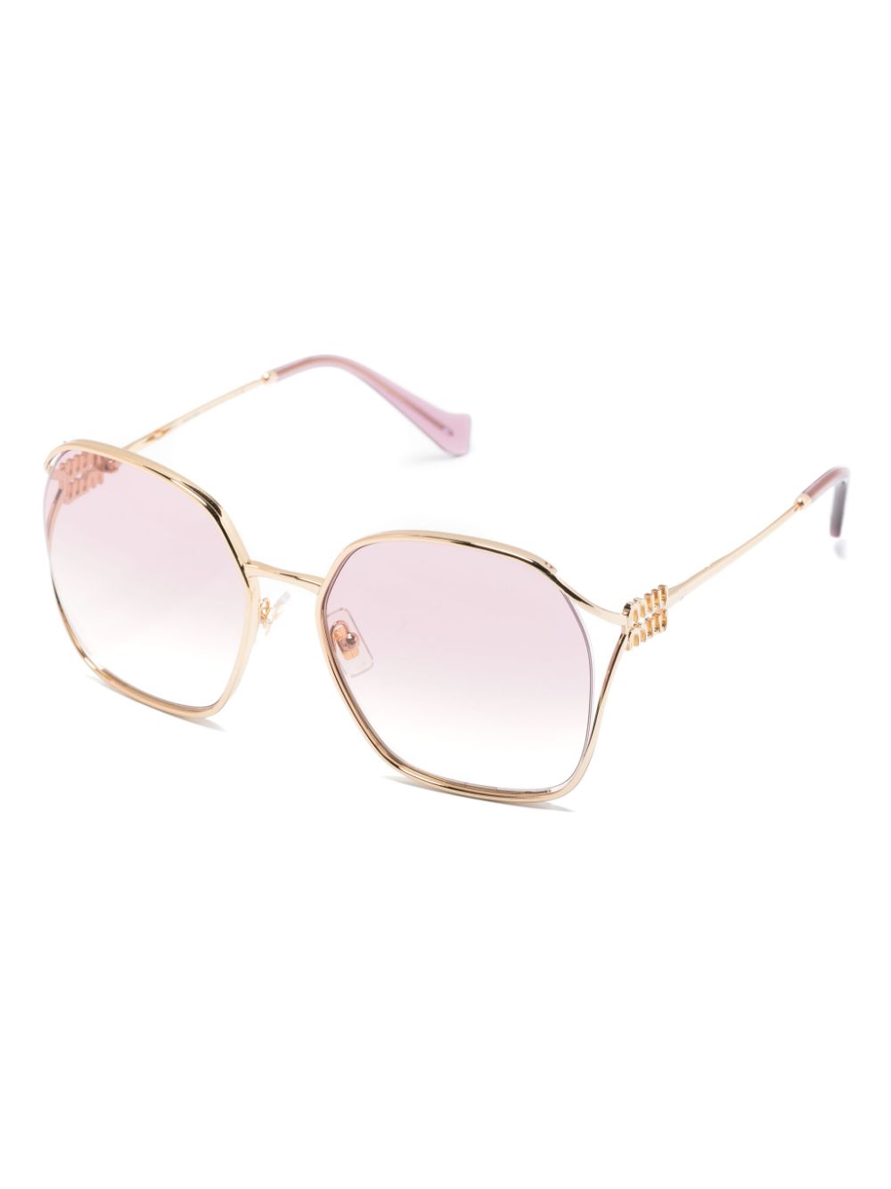 Miu Miu Eyewear Zonnebril met vierkant montuur - Goud