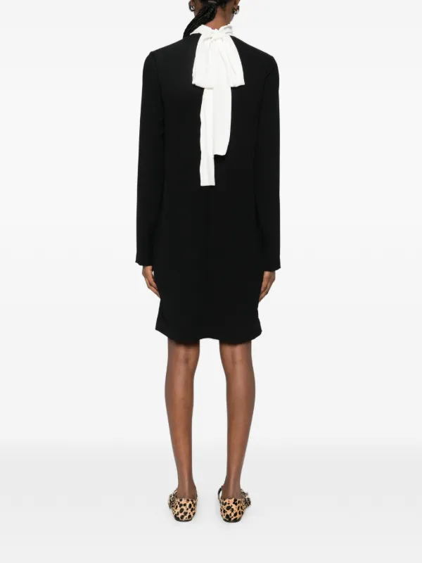 N21 scarf-detail two-tone Minidress | Black | FARFETCH IE