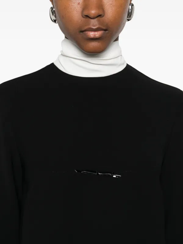 N21 scarf-detail two-tone Minidress | Black | FARFETCH IE