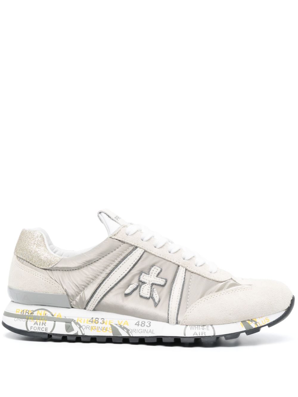 Premiata Lucy logo-patch sneakers - Neutrals