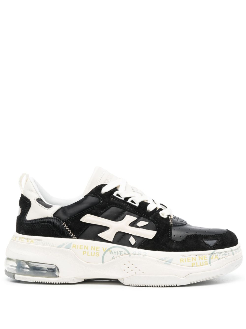 Premiata Drake logo-patch sneakers - Black