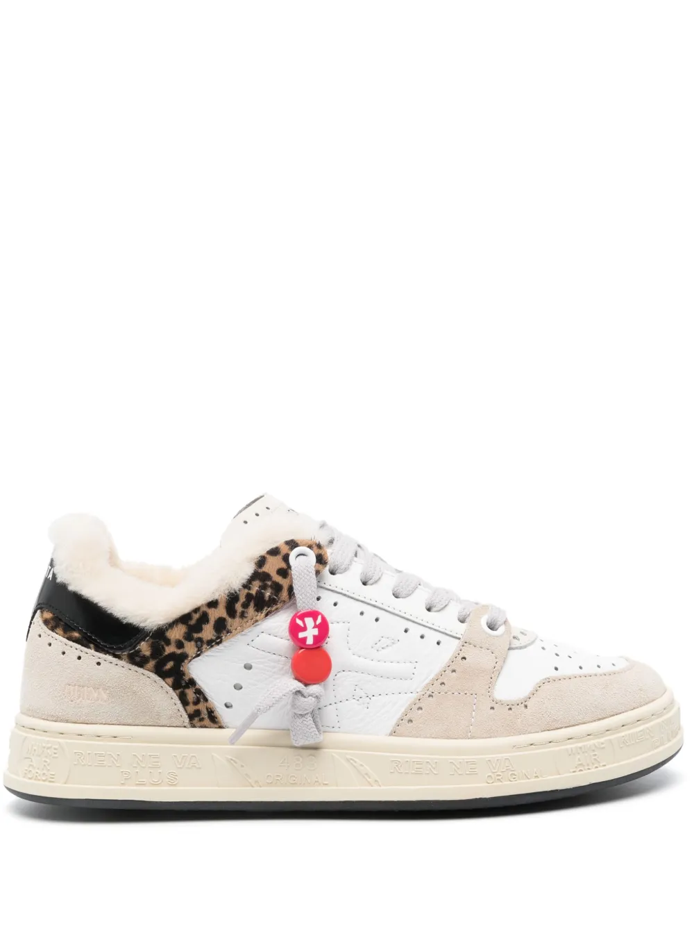 Premiata Quinnd shearling-lining leather sneakers White