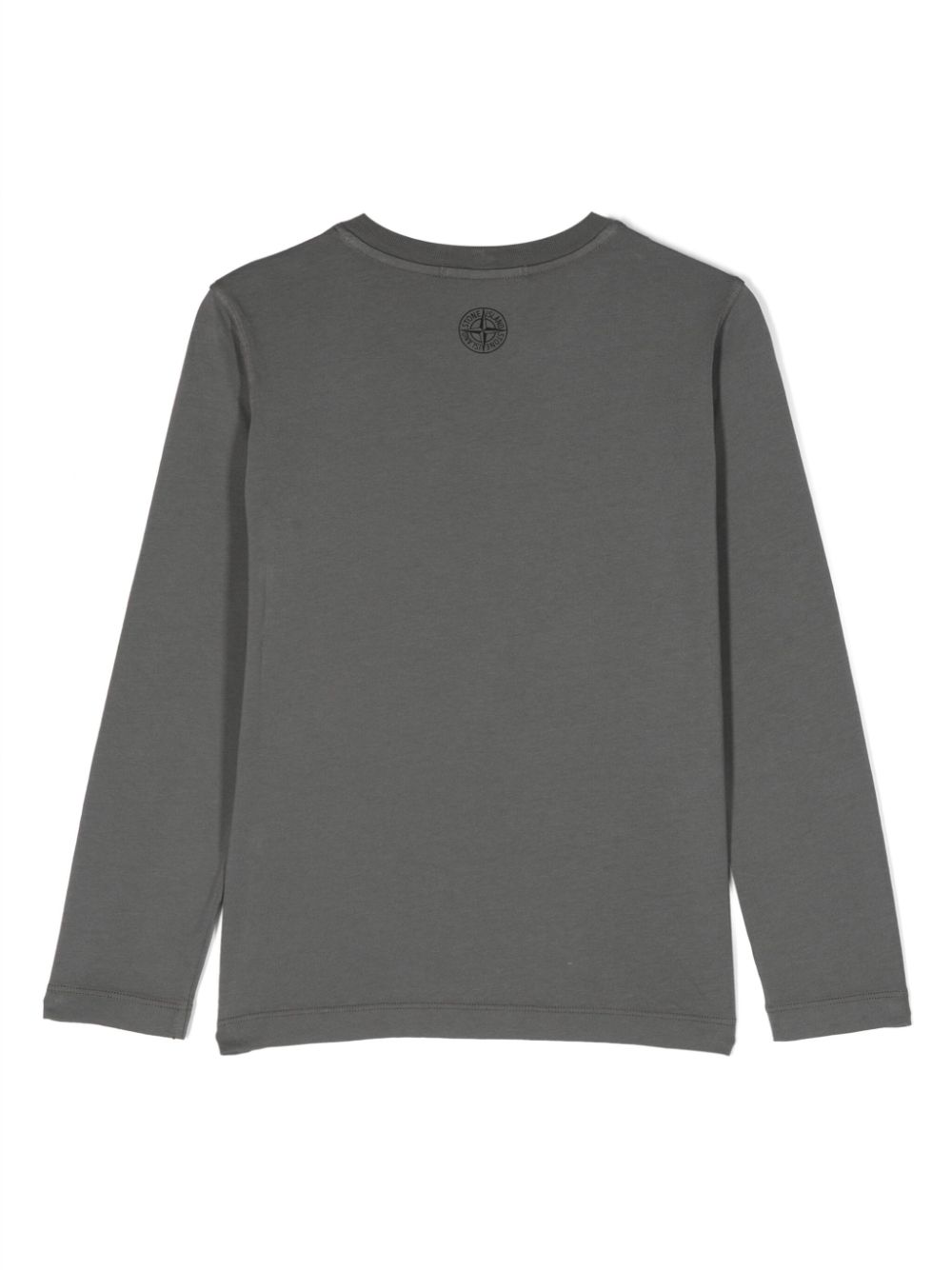 Stone Island Junior Sweater met logoprint - Grijs
