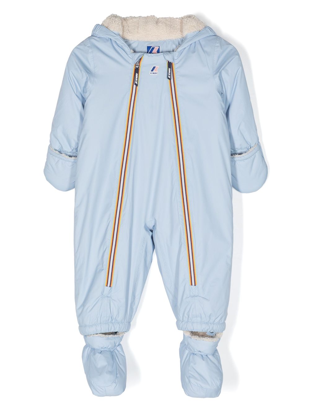 K Way Kids glove-sleeve zip-up tracksuit - Blue