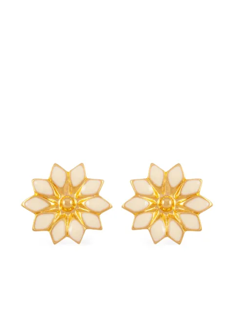 Susan Caplan Vintage 1990s floral stud earrings