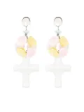 Amir Slama cross-pendant earring - Multicolour