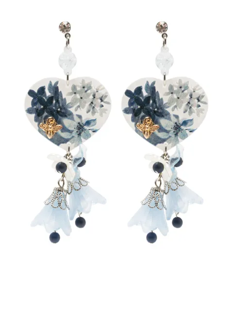 Amir Slama heart-shaped tassel earring