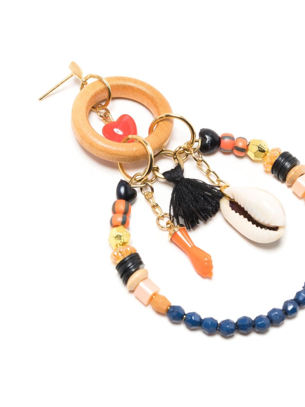 Shop Amir Slama Bead-embellished Earring In Multicolour