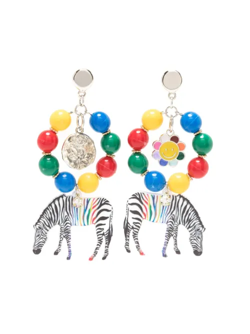 Boucles d'oreilles à pendentif zèbre - Amir Slama - Modalova