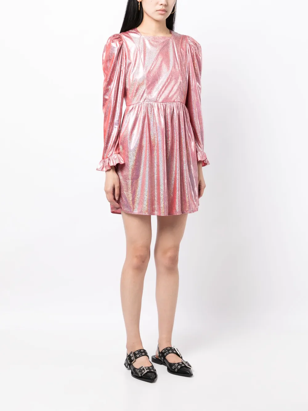 Batsheva Prairie Mini Dress In Pink