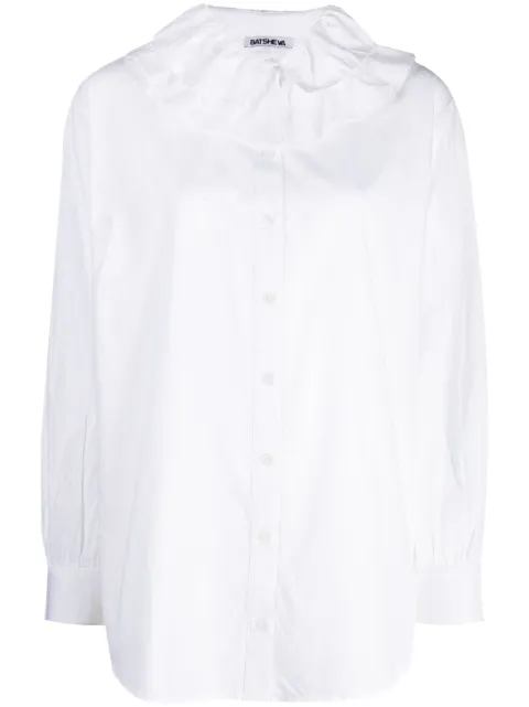 Batsheva Apollo ruffle-collar cotton blouse