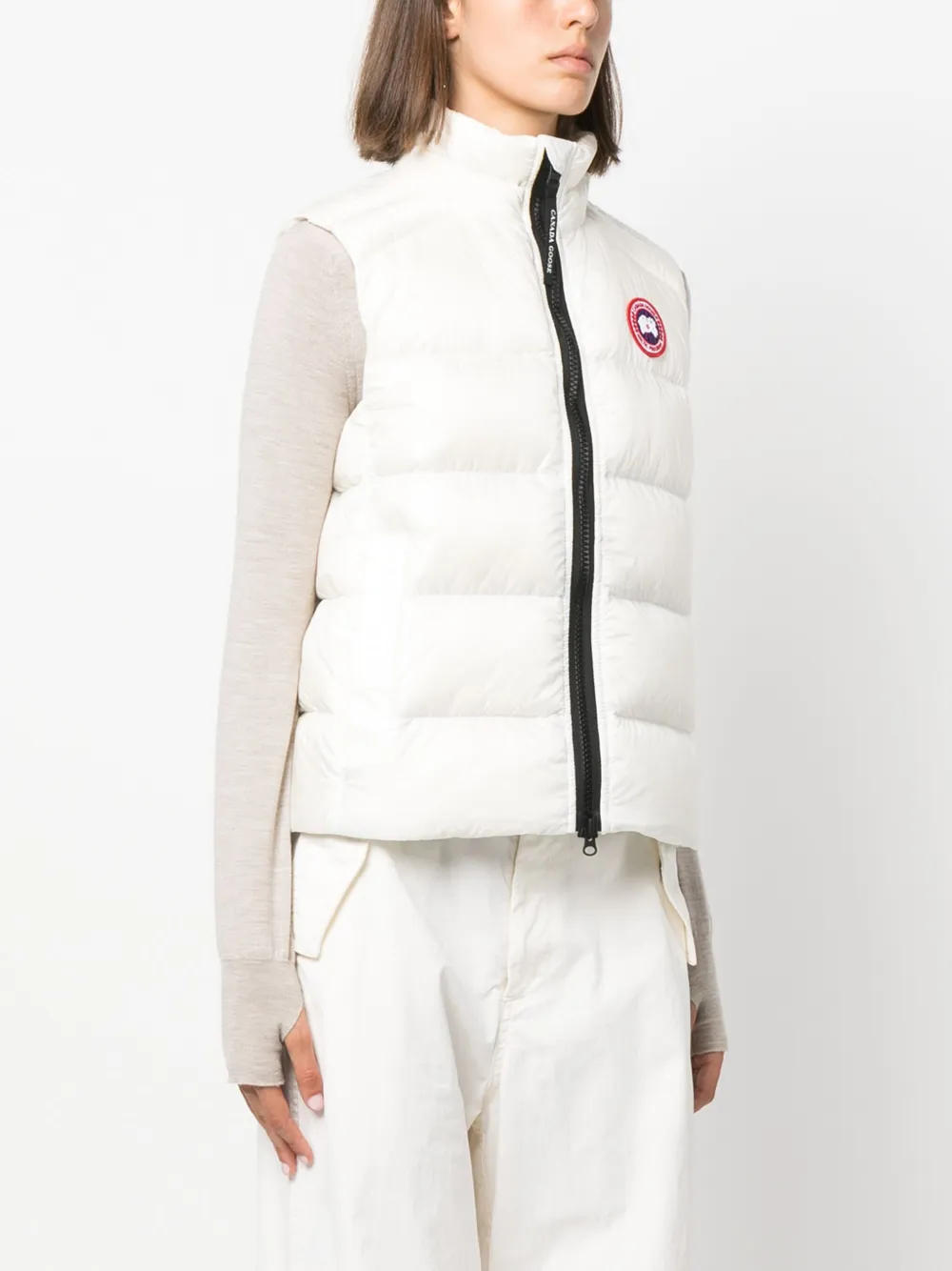 canada goose white vest womens